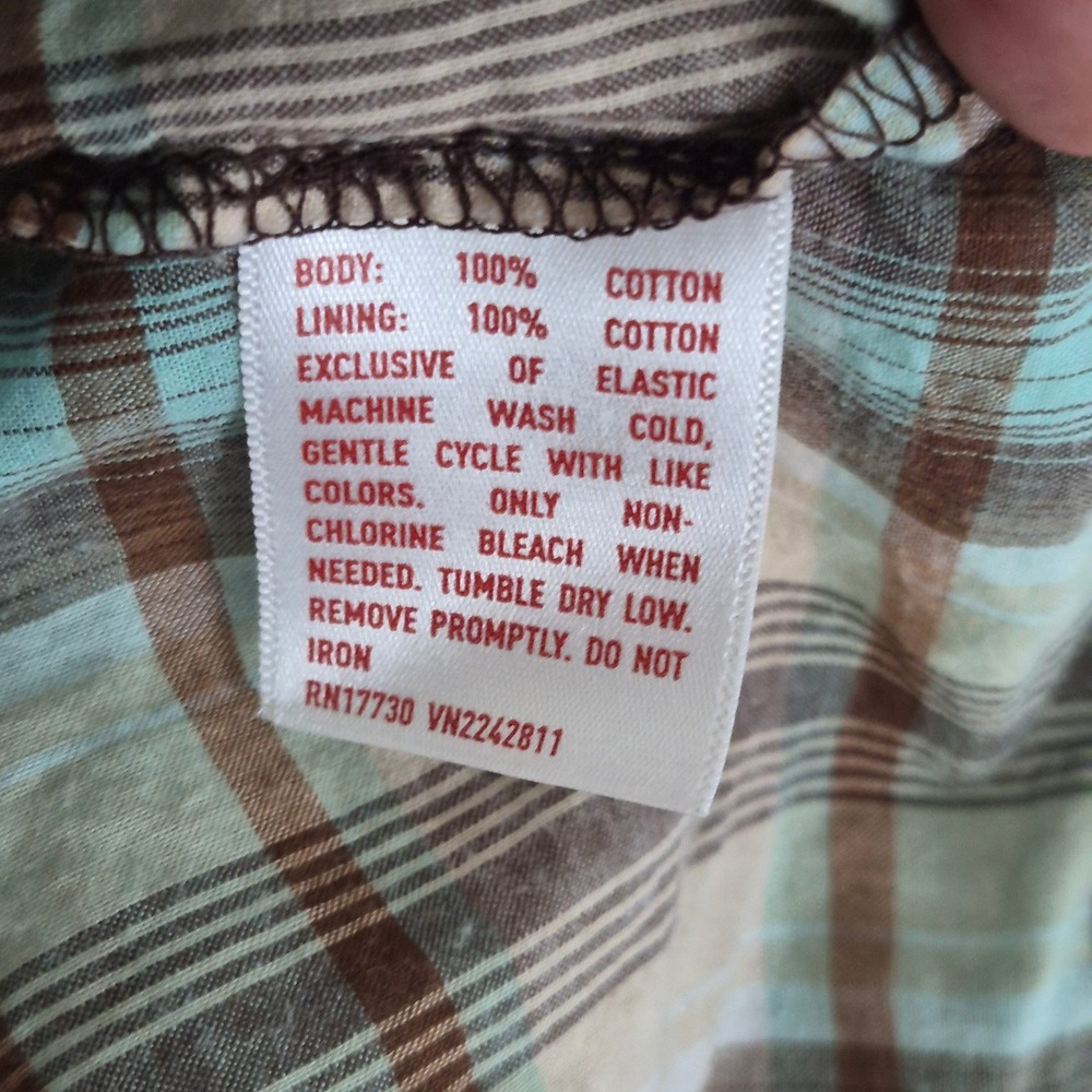 Mossimo Supply y2k 90s Plaid Floral Ruffle Cami Top Mint Brown Small Babydoll - Picture 8 of 11